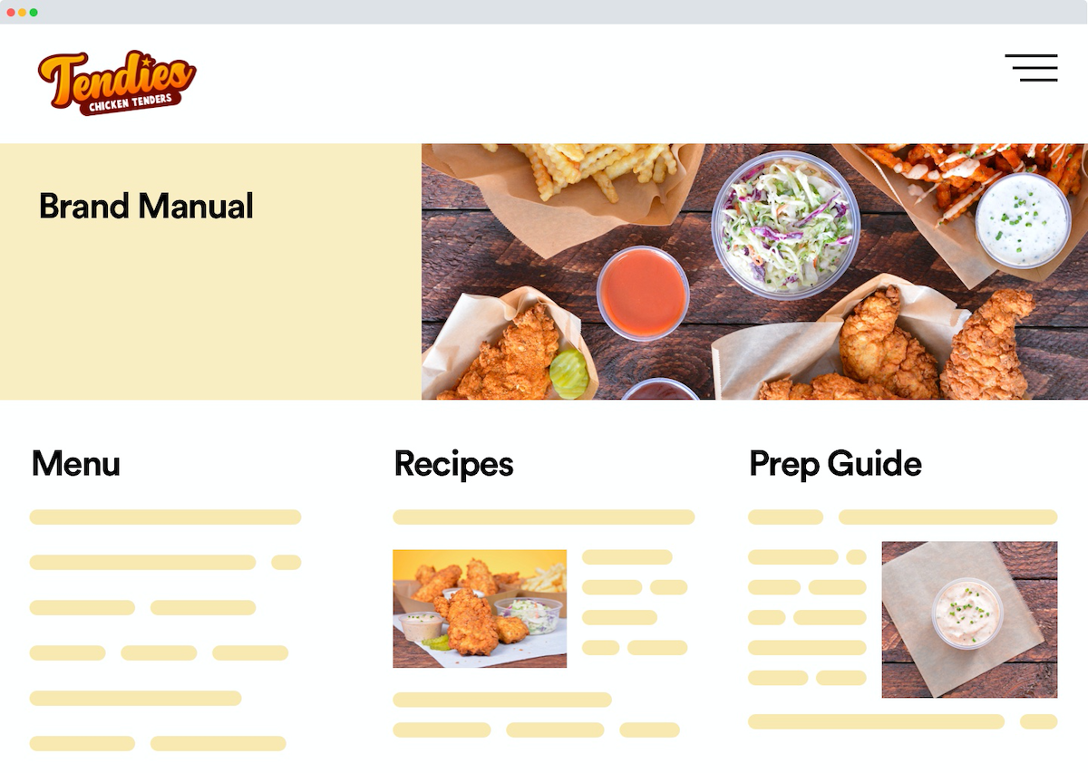 Graphic depicting a brand manual